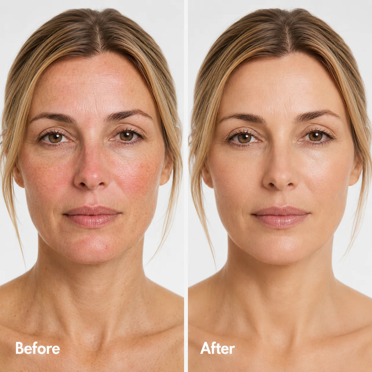 Laurehall CC Tinted Serum before and after